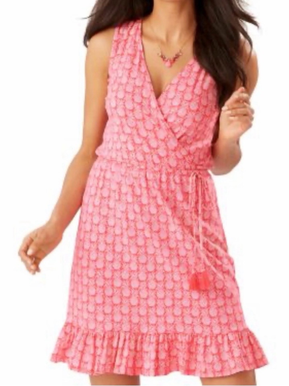 Tommy Bahama sleeveless faux wrap soft knit dress medium